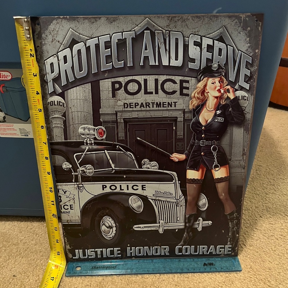 Metal Police Sign